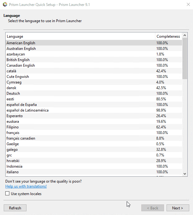 Első beállítások